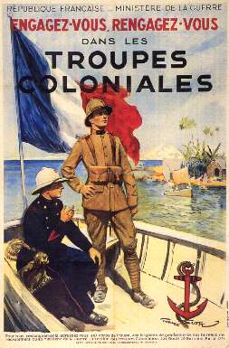 Affiche de recrutement des Troupes Coloniales 